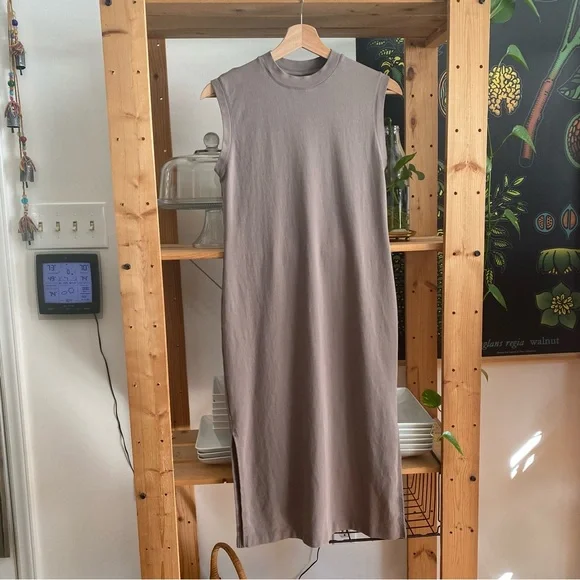 MM Lafleur Pebble Brown Sleeveless Lou Midi Dress XS - Picture 4 of 15